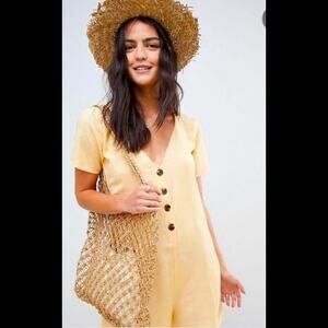 NWT Akasa Exclusive Button Beach Romper at ASOS sz 6